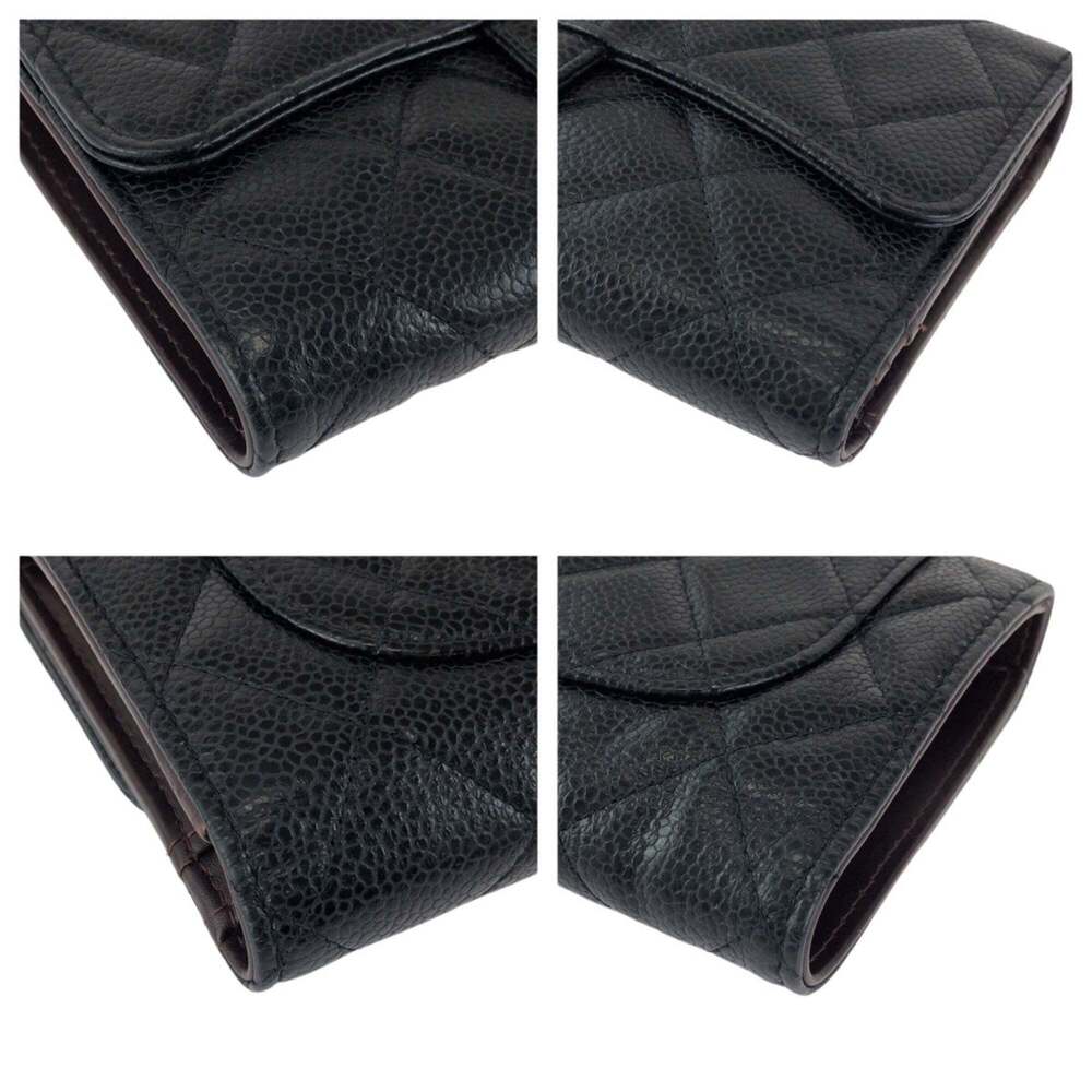 CHANEL Black Caviar Leather Logo Wallet - Picture 3 of 10